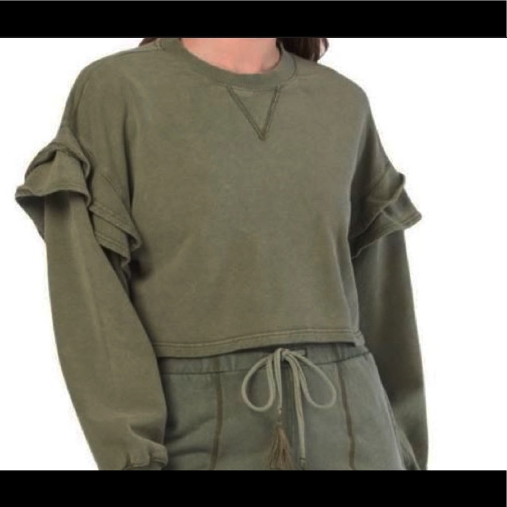 7 for all Mankind cropped sweatshirt